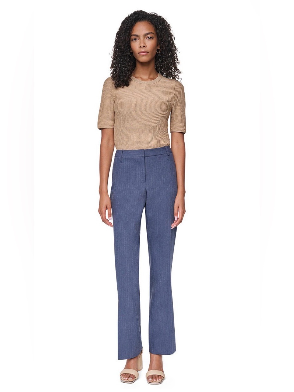🔥 $119 DKNY Women's Modern F Pinstripe Straight-Leg Trousers Women’s Sz 6 🔥